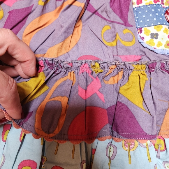 Matilda Jane Character Counts Numbers Printed Tiered Pull On Skirt Size 4 - Picture 13 of 15